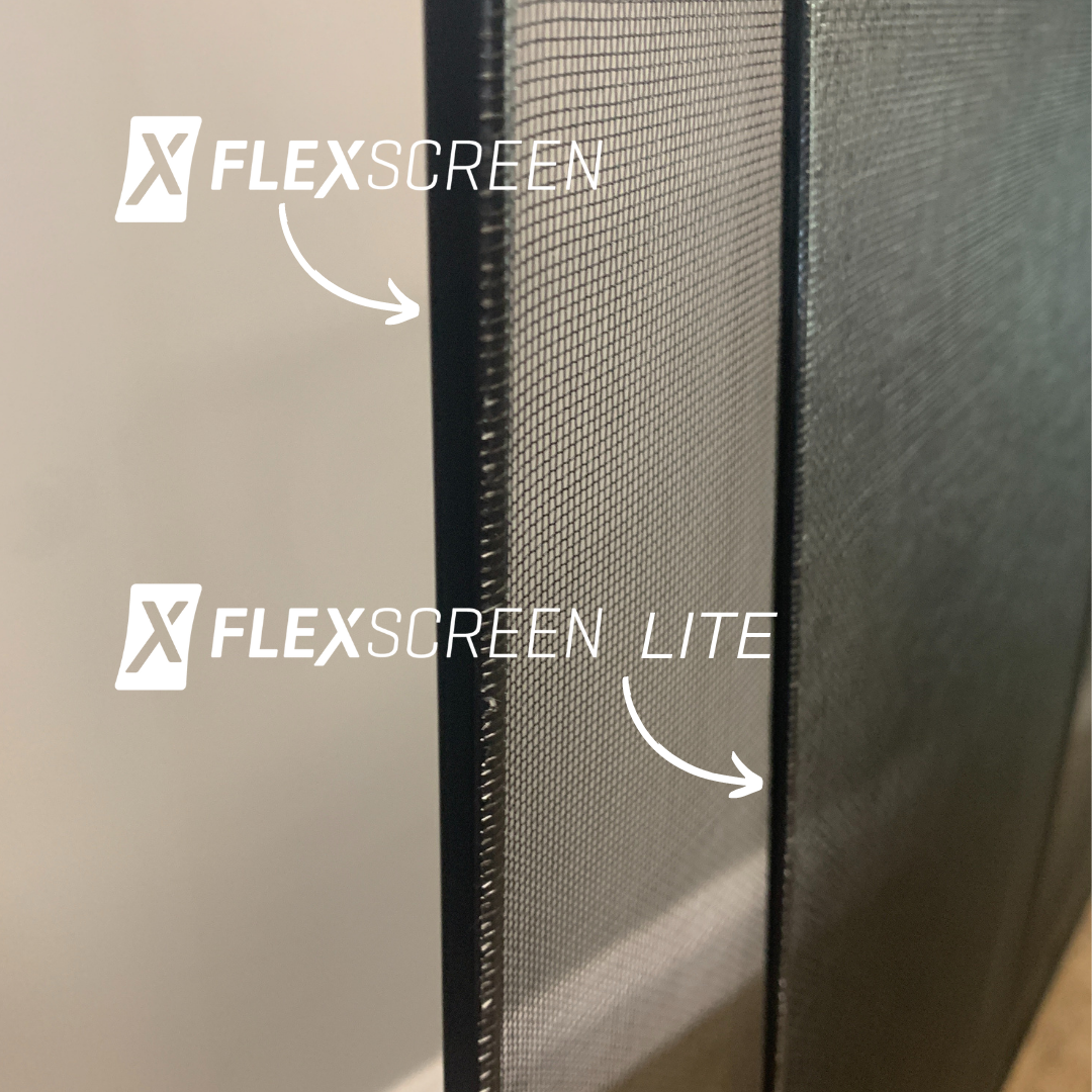 flexscreen and flexscreen lite are vinyl-welded to the frame