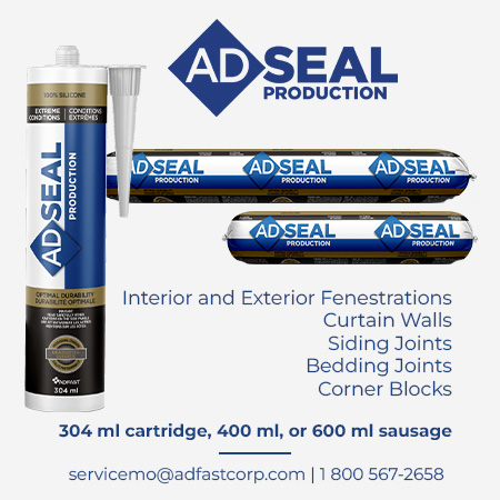 adseal production for interior and exterior fenestrations, curtain walls, siding joints, bedding joints and corner blocks
