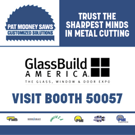 visit booth 50057 at glassbuild america to learn more about pat mooney saws customized solutions