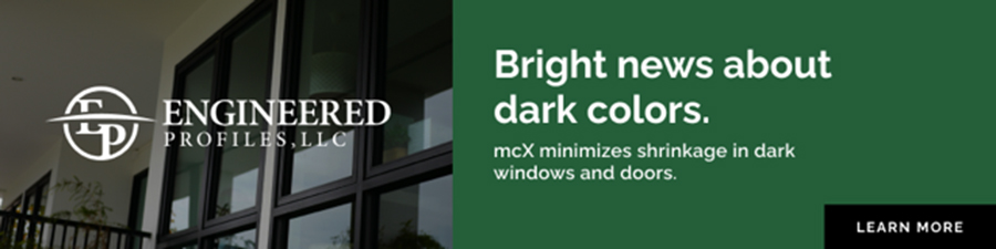 learn how mcx from engineered profiles minimizes shrinkage in dark windows and doors