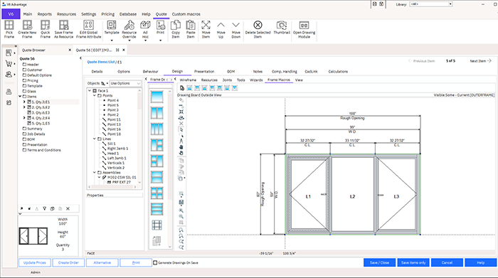 Window and door configuration software